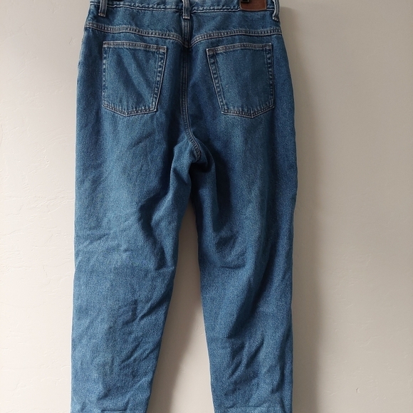 LL Bean DOUBLE Jeans Denim Size 10 Relaxed Fit Fleece Lining Thick Ourtdoor - Picture 2 of 10